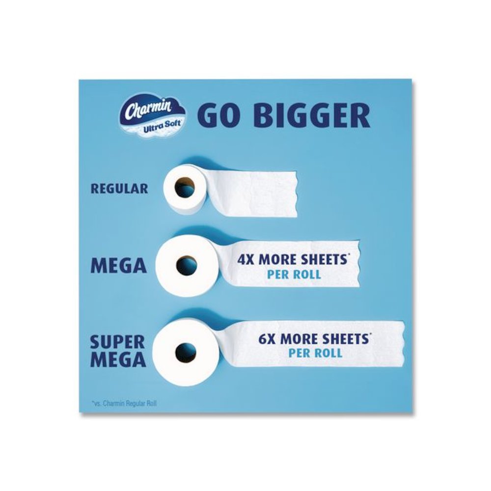 Ultra Soft Bathroom Tissue, Mega Roll, Septic Safe, 2-Ply, White, 208 Sheets/Roll, 12 Rolls/Pack. Picture 9