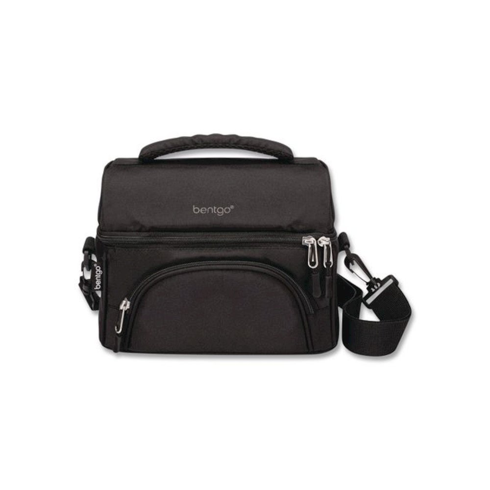 Deluxe Insulated Lunch Bag, 8" x 10" x 7.5", Carbon Black. Picture 1