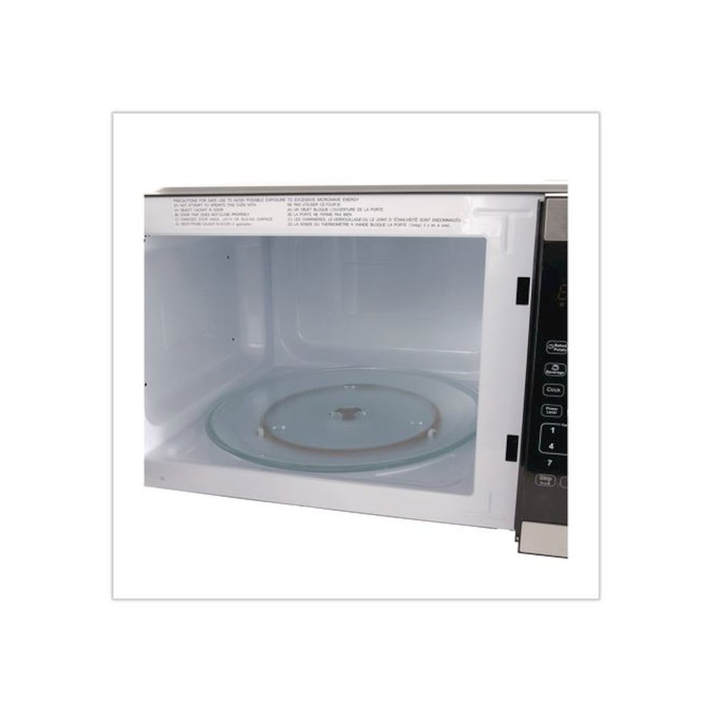 1.5 cu ft Countertop Microwave, 1,000 W, Stainless Steel/Black. Picture 6