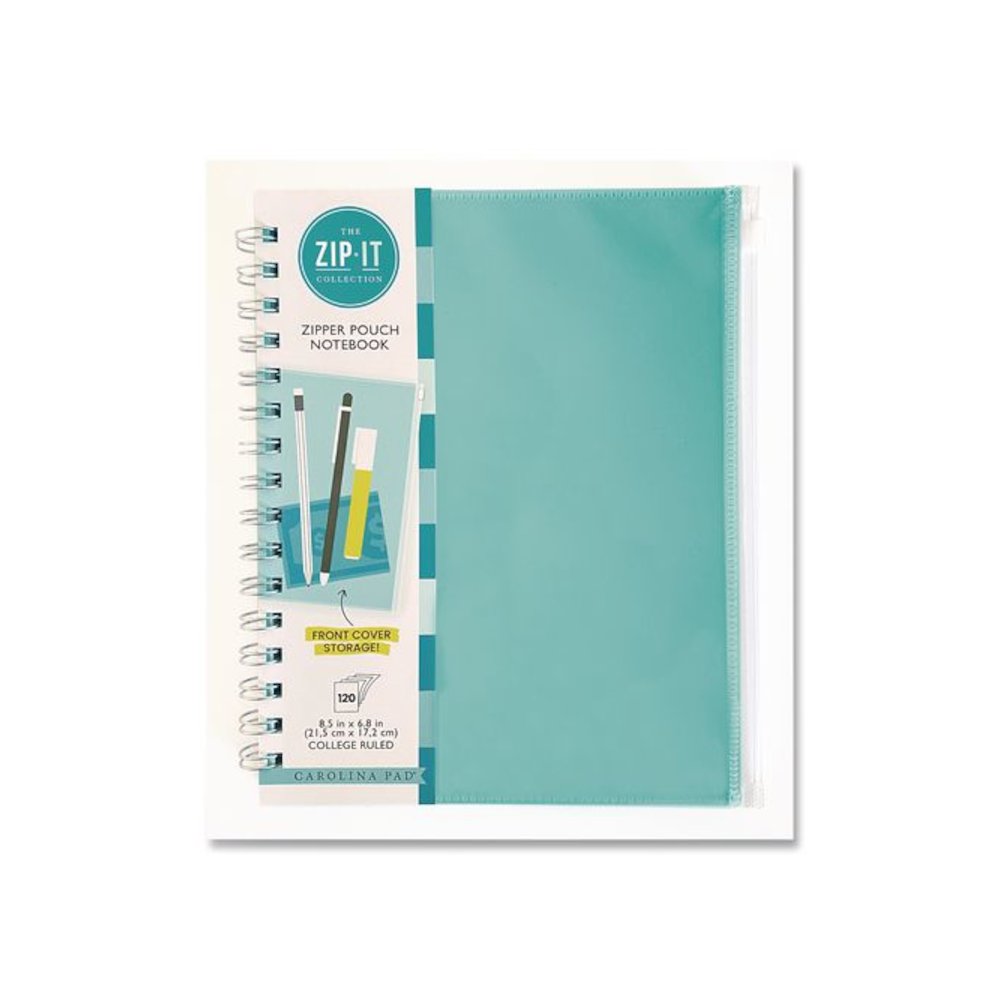 Zip-It Ideal Notebook, 1-Subject, Medium/College Rule, Randomly Assorted Cover Colors, (120) 8.5 x 6.8 Sheets. Picture 2