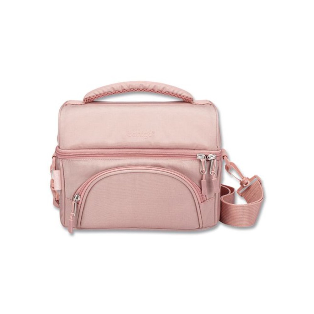 Deluxe Insulated Lunch Bag, 8" x 10" x 7.5", Blush Pink. Picture 1