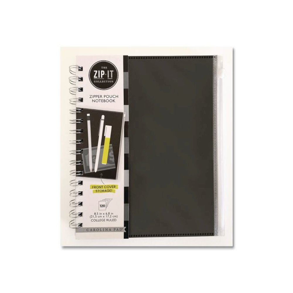 Zip-It Ideal Notebook, 1-Subject, Medium/College Rule, Randomly Assorted Cover Colors, (120) 8.5 x 6.8 Sheets. Picture 3