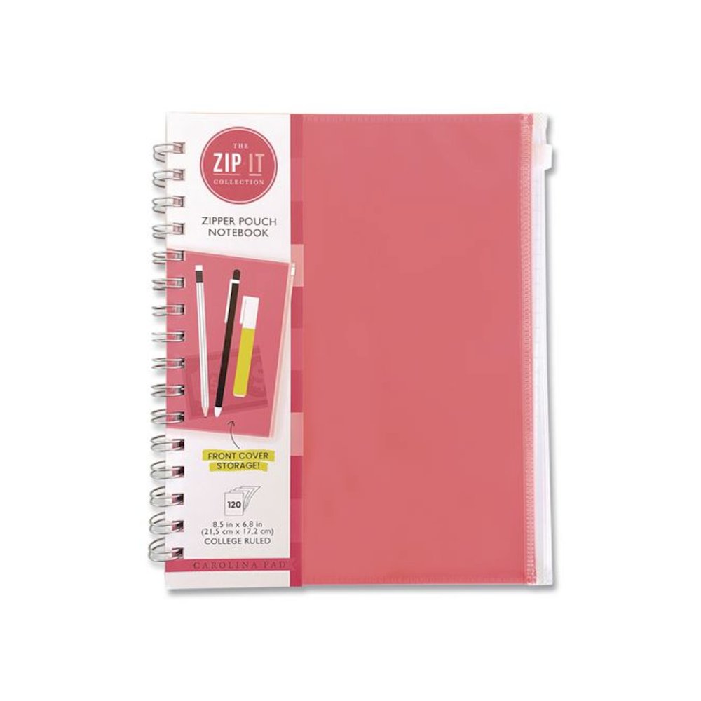 Zip-It Ideal Notebook, 1-Subject, Medium/College Rule, Randomly Assorted Cover Colors, (120) 8.5 x 6.8 Sheets. Picture 4