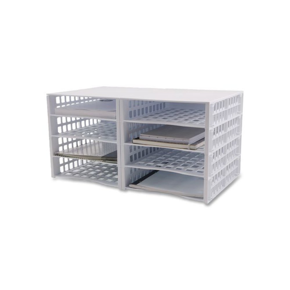 Literature Organizer, 8 Sections, 21 x 12.25, White. Picture 4