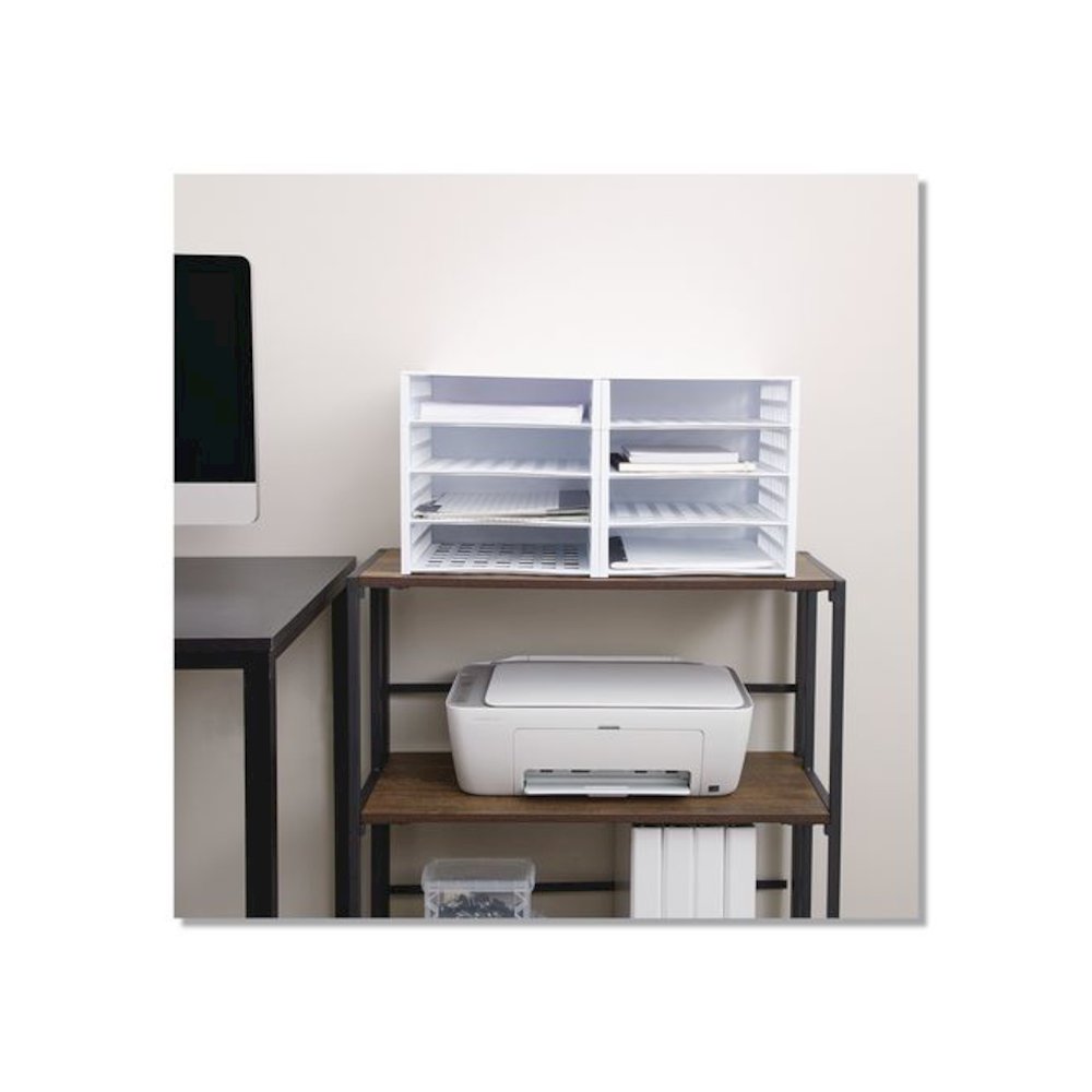 Literature Organizer, 8 Sections, 21 x 12.25, White. Picture 3