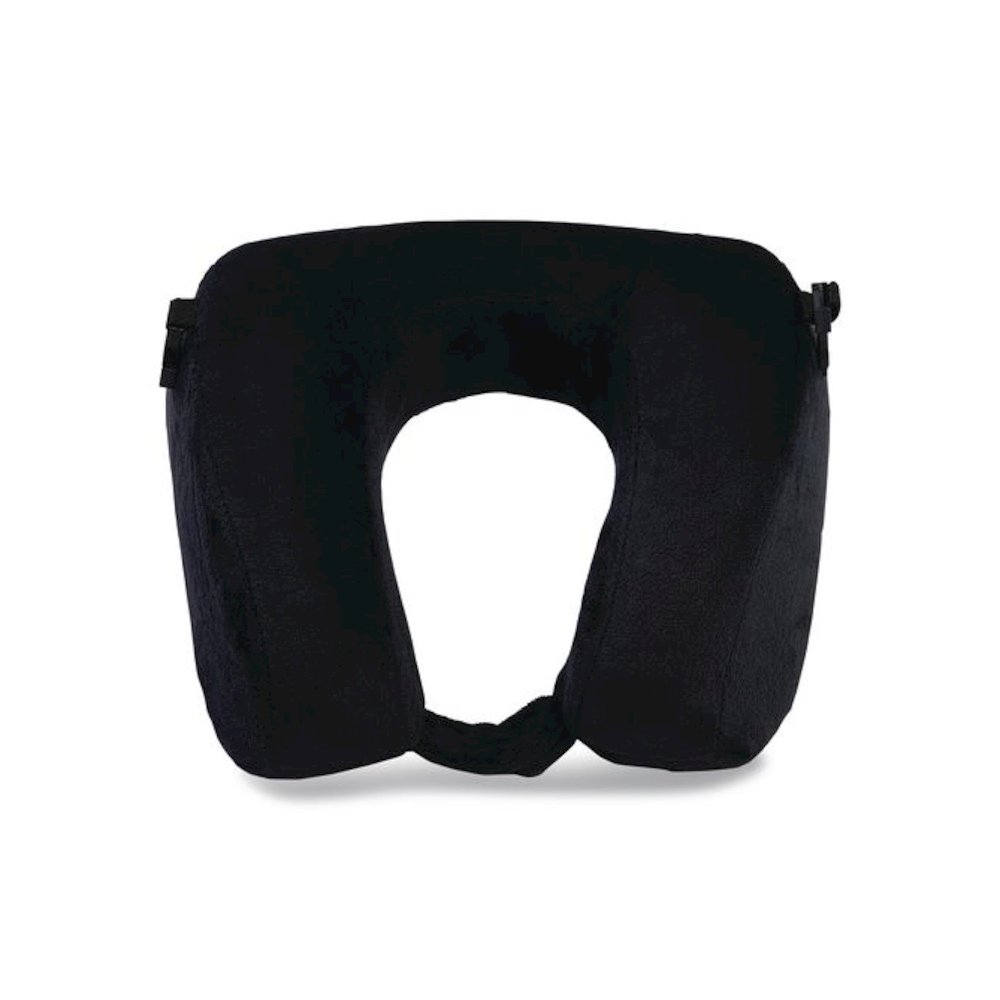 Memory Foam Fleece Travel Pillow, One Size Fits Most, 9.84 x 4.1 x 9, Black. Picture 1