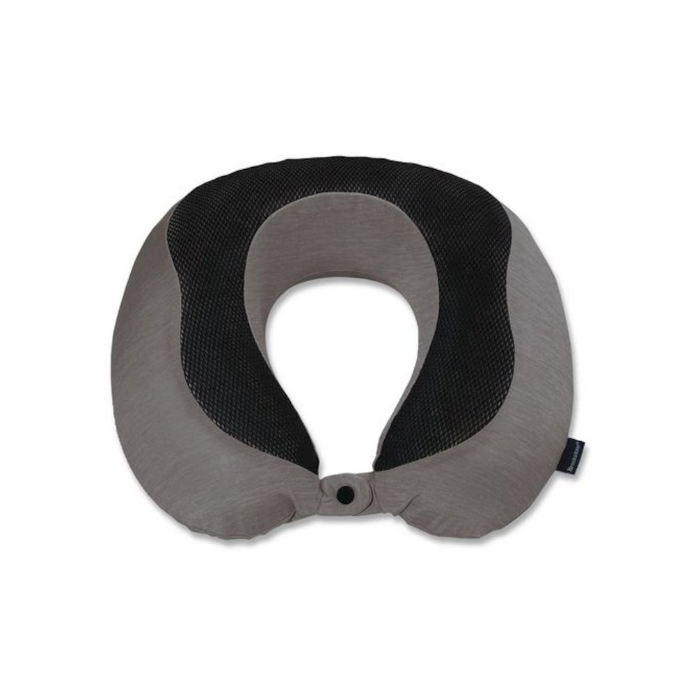 U-Shaped Memory Foam Travel Pillow, One Size Fits Most, 12.6 x 3.74 x 12.2, Gray/Black. Picture 1