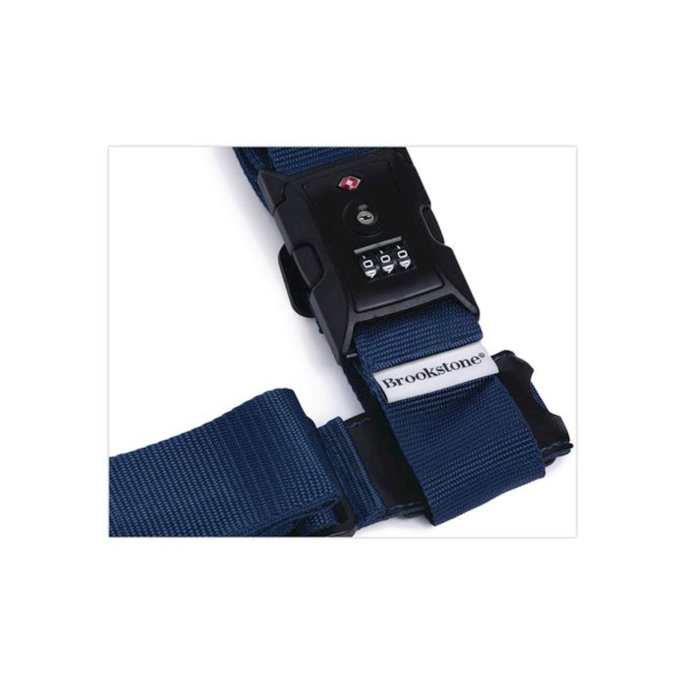 Cross Luggage Strap and TSA Combination Lock, Blue. Picture 2