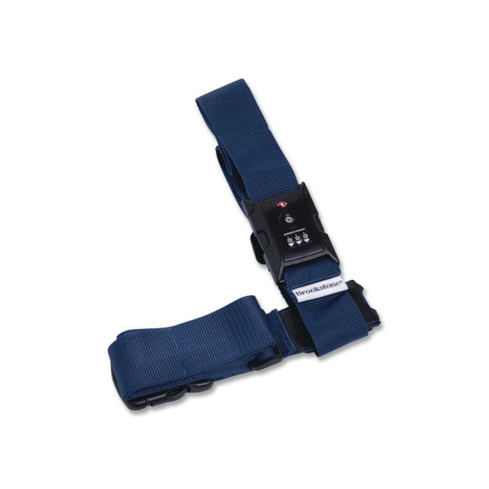 Cross Luggage Strap and TSA Combination Lock, Blue. Picture 1