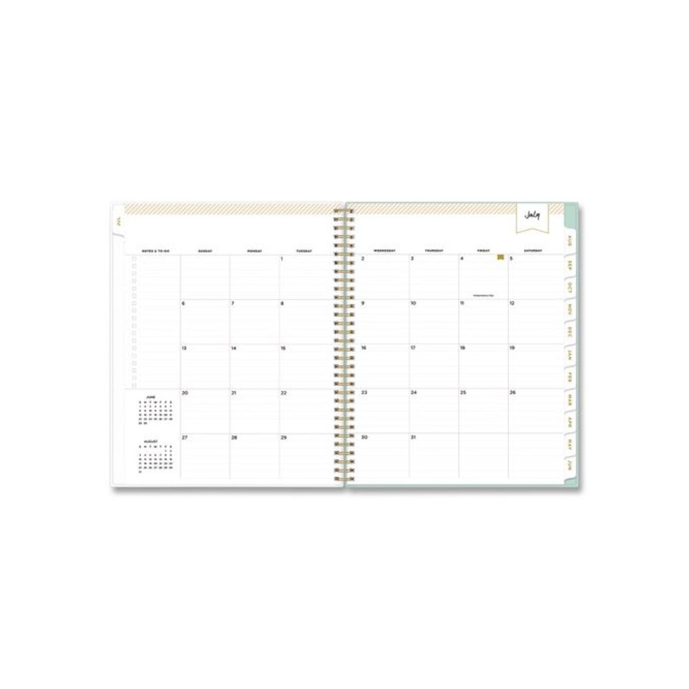 Day Designer Secret Garden Mint Academic Weekly/Monthly Twin-Wire Notes Planner, 11 x 8.5, 12-Month: July 2025 to June 2026. Picture 3