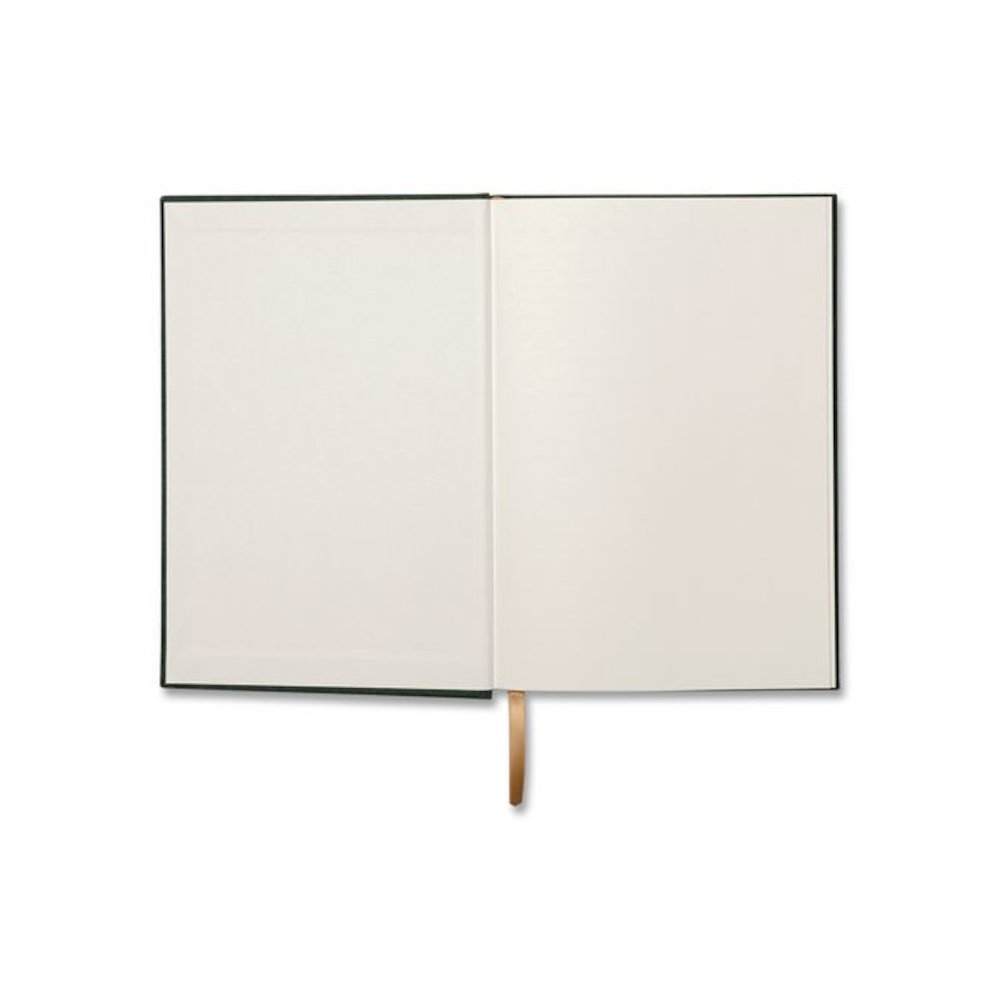 Hardcover Journal, Narrow Rule, Green/Gold Soft-Touch Synthetic Suede Cover, (80) 7.88 x 5.5 Sheets. Picture 4