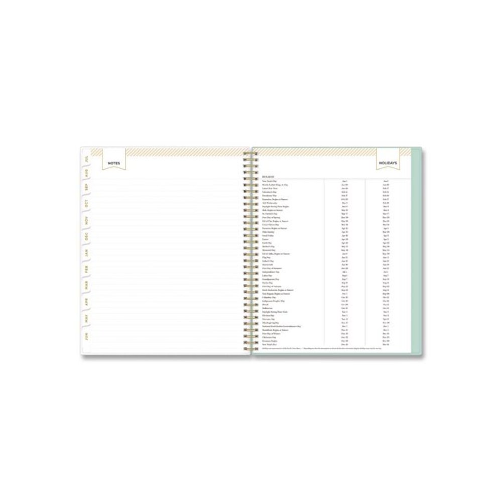 Day Designer Secret Garden Mint Academic Weekly/Monthly Twin-Wire Notes Planner, 11 x 8.5, 12-Month: July 2025 to June 2026. Picture 7