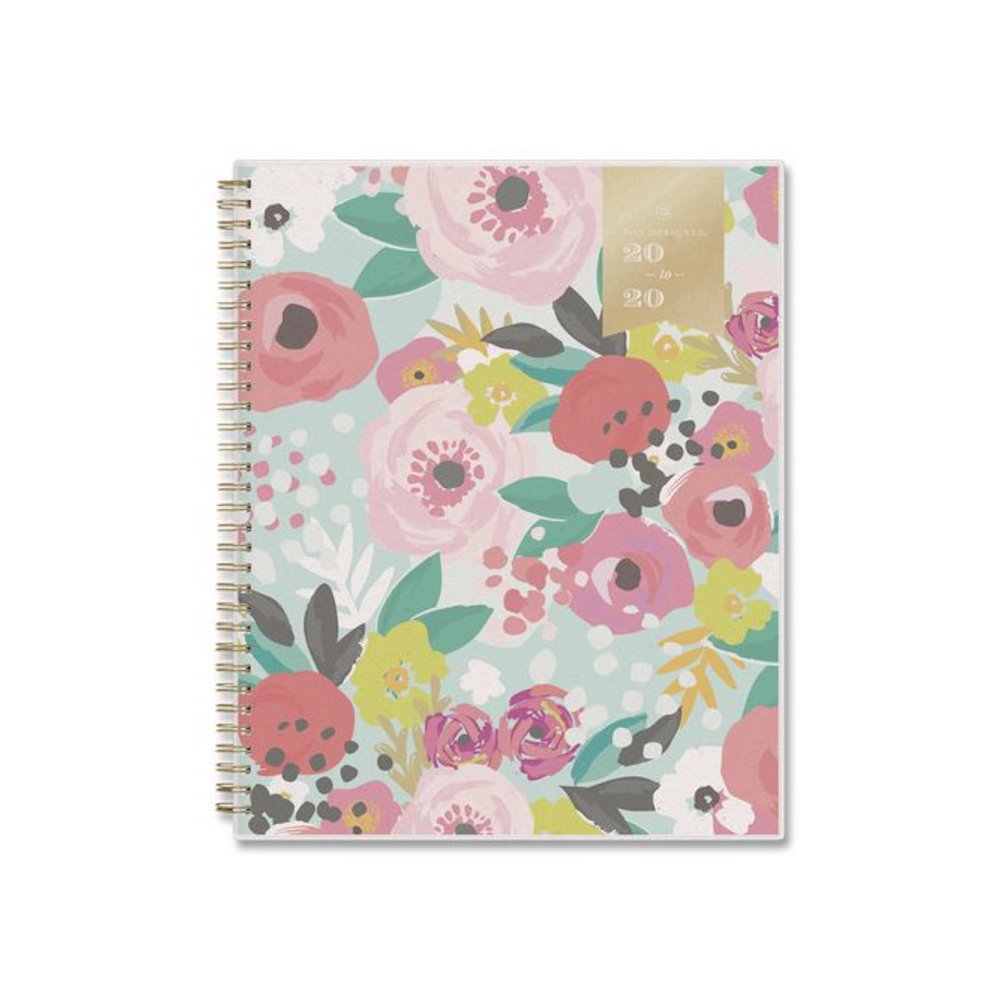 Day Designer Secret Garden Mint Academic Weekly/Monthly Twin-Wire Notes Planner, 11 x 8.5, 12-Month: July 2025 to June 2026. Picture 1