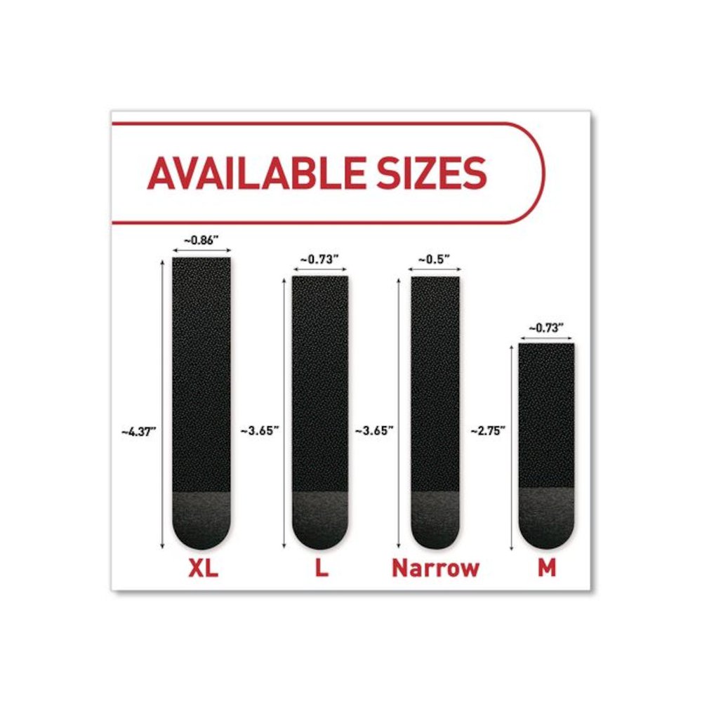 Damage-Free Hanging Picture Hanging Strip Pairs, (8) XL (0.86 x 4.37), (6) L (0.75" x 3.65"), (2) Med (0.75 x 2.75), Black. Picture 8