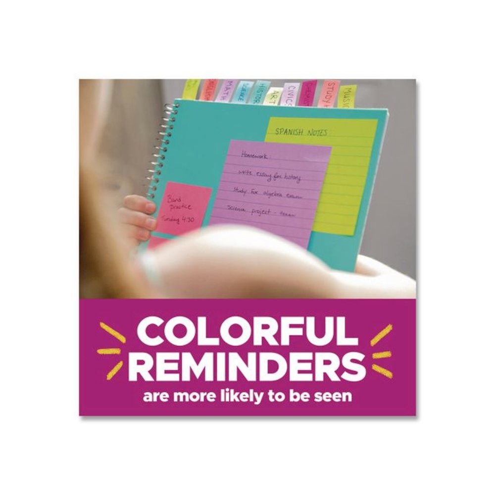 Pads in Playful Primary Collection Colors, 1.88" x 1.88", Assorted Colors, 90 Sheets/Pad, 18 Pads/Pack. Picture 5
