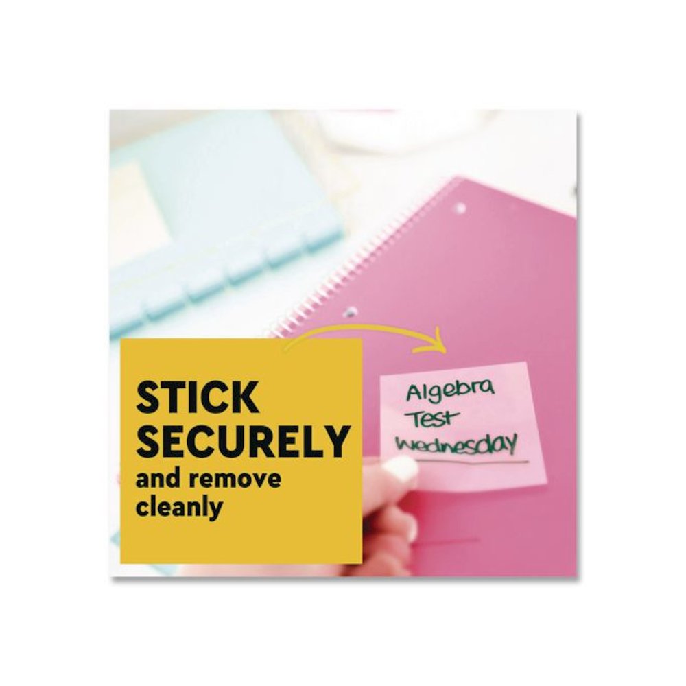 Transparent Notes, 2.88" x 2.88", Assorted Pastel Colors, 36 Sheets/Pad, 5 Pads/Pack. Picture 5