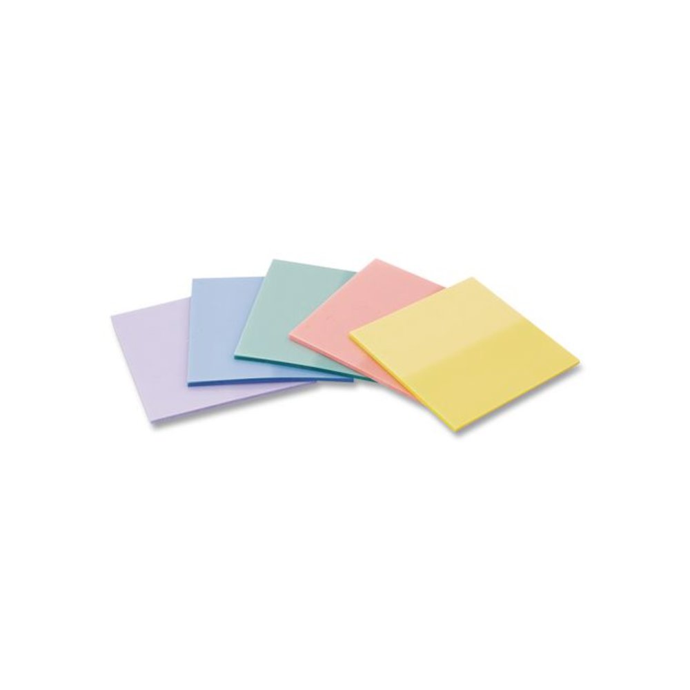 Transparent Notes, 2.88" x 2.88", Assorted Pastel Colors, 36 Sheets/Pad, 5 Pads/Pack. Picture 9
