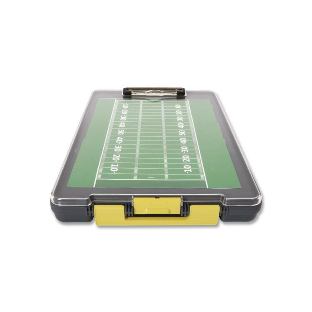 ClearView Clipcase Storage Clipboard, 0.35" Clip Capacity, Holds 8.87 x 12.25 Sheets, Gray/Yellow. Picture 2
