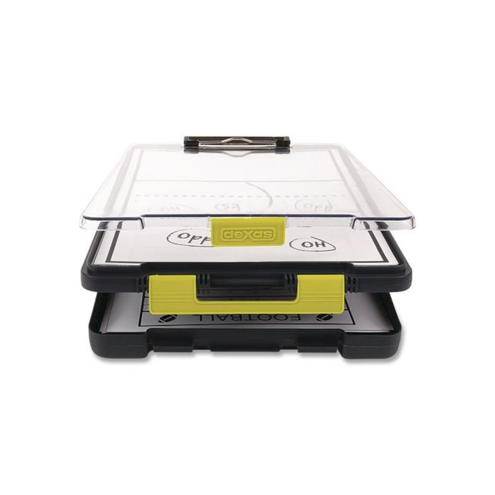 ClearView Clipcase Storage Clipboard, 0.35" Clip Capacity, Holds 8.87 x 12.25 Sheets, Gray/Yellow. Picture 4
