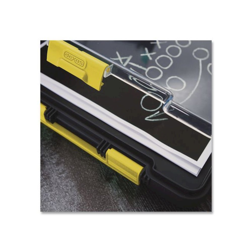ClearView Clipcase Storage Clipboard, 0.35" Clip Capacity, Holds 8.87 x 12.25 Sheets, Gray/Yellow. Picture 6