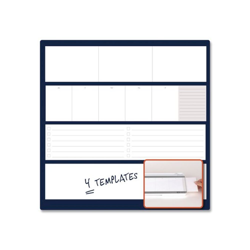 Flip-Top Glass Dry Erase Desktop Pad, 18 x 6, White Surface. Picture 4