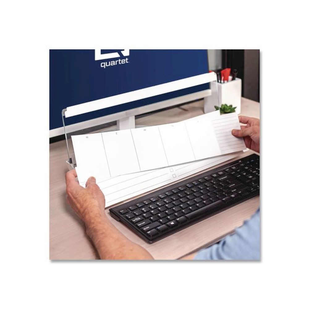 Flip-Top Glass Dry Erase Desktop Pad, 18 x 6, White Surface. Picture 5