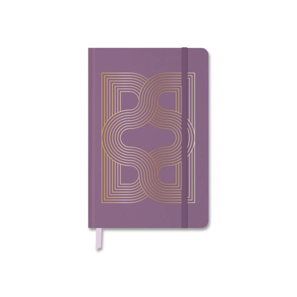 Hardcover Journal, (3) Elegant Geo Gold-Foil Patterns, Medium/College Rule, Assorted Colors, (64) 8.25 x 5.5 Sheets, 3/Pack. Picture 2