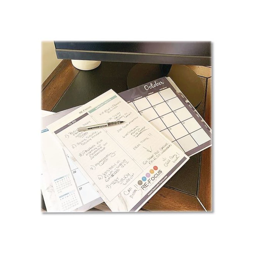Premium Legal To-Do/Appointment List Pads, List Format, (30) Light Blue/Dark Blue/White Marble 8.5 x 11 Sheets, 2/Pack. Picture 2