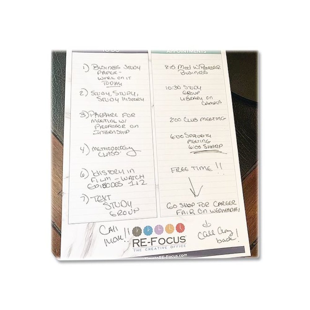 Premium Legal To-Do/Appointment List Pads, List Format, (30) Light Blue/Dark Blue/White Marble 8.5 x 11 Sheets, 2/Pack. Picture 3