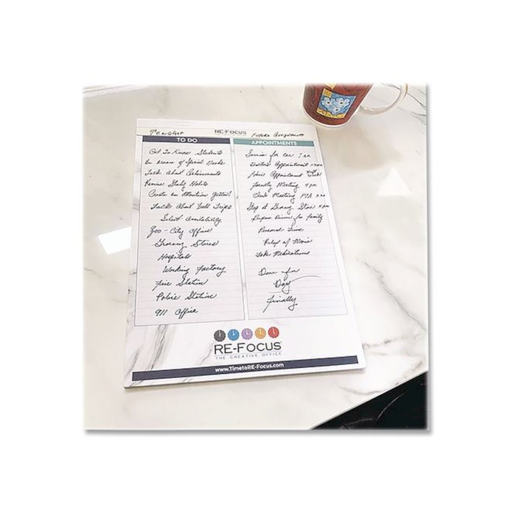 Premium Legal To-Do/Appointment List Pads, List Format, (30) Light Blue/Dark Blue/White Marble 8.5 x 11 Sheets, 2/Pack. Picture 4