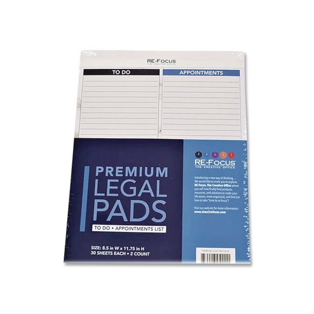 Premium Legal To-Do/Appointment List Pads, List Format, (30) Light Blue/Dark Blue/White Marble 8.5 x 11 Sheets, 2/Pack. Picture 1