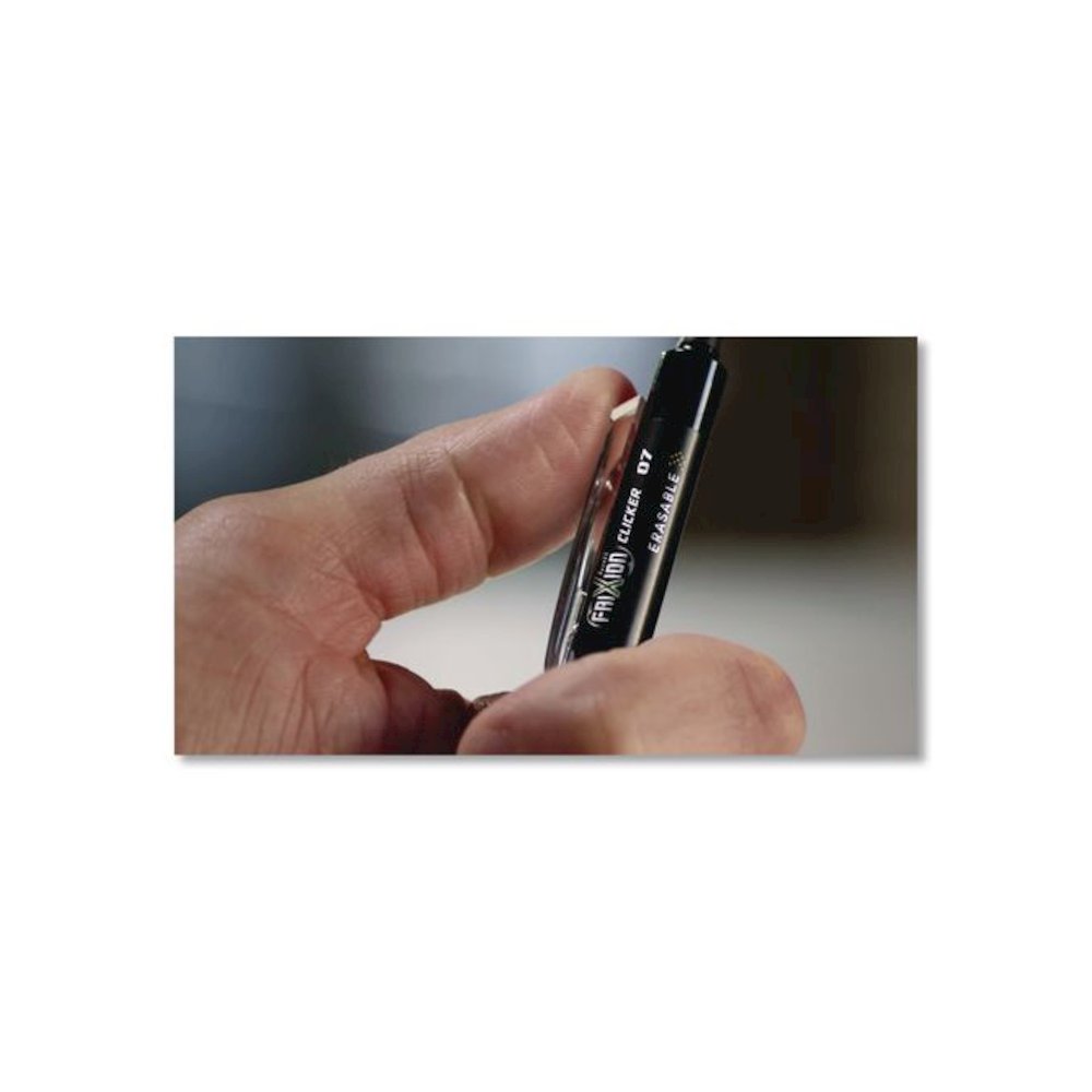 FriXion Ball Clicker Erasable Gel Pen, Retractable, Extra-Fine 0.5 mm, Assorted Ink and Barrel Colors, 7/Pack. Picture 4
