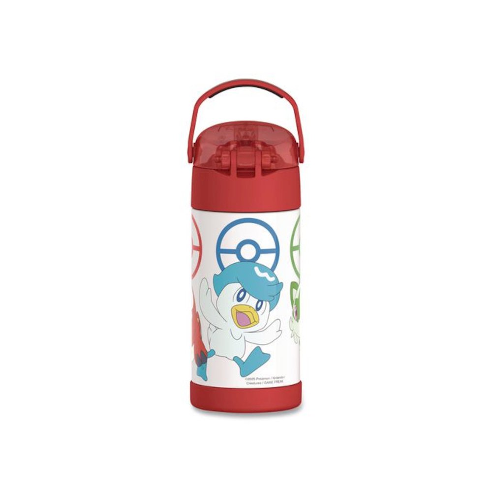 FUNtainer Pokemon Stainless Steel Vacuum Insulated Water Bottle, 12 oz, Multicolor. Picture 2