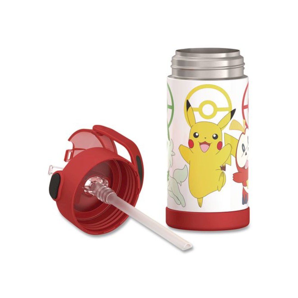 FUNtainer Pokemon Stainless Steel Vacuum Insulated Water Bottle, 12 oz, Multicolor. Picture 4