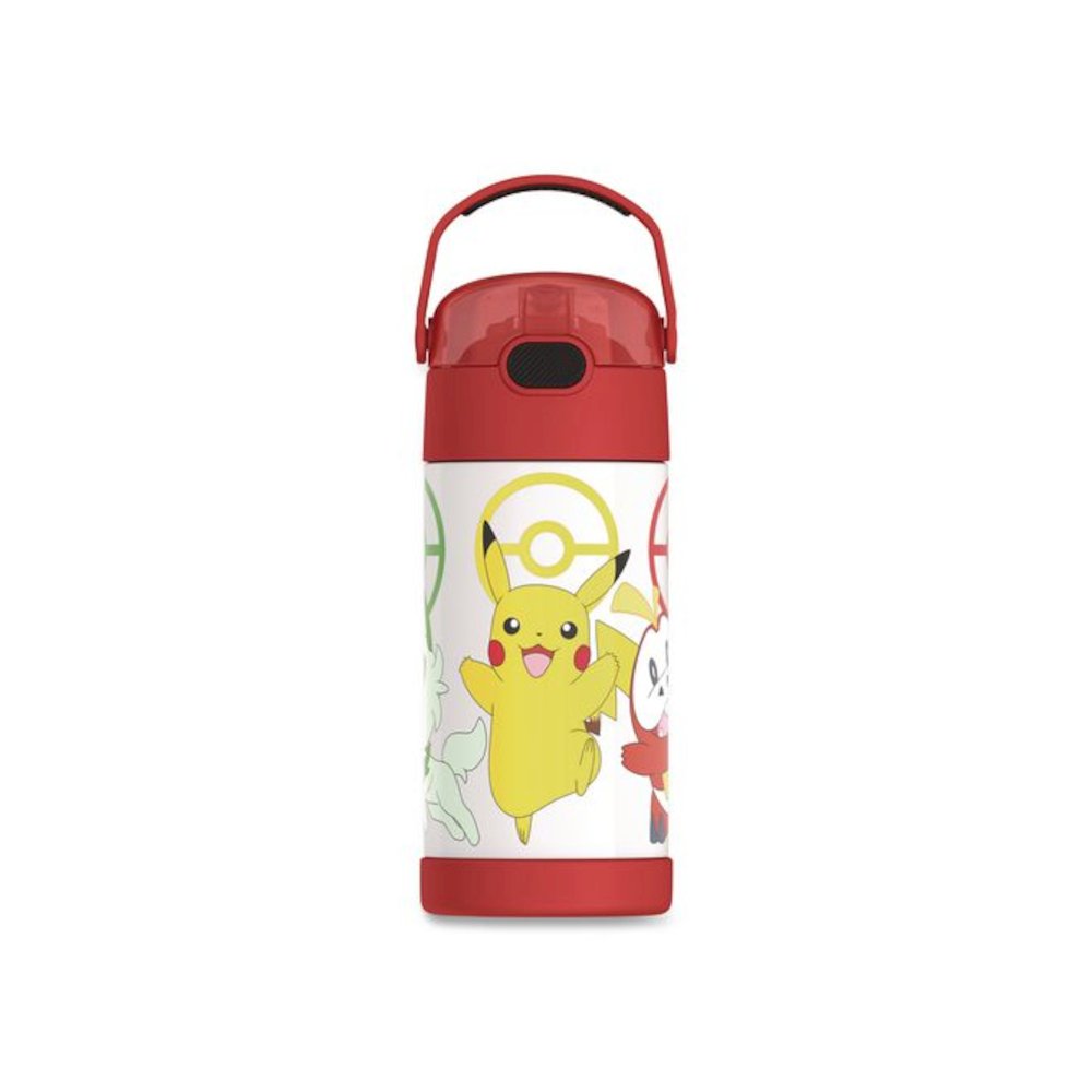 FUNtainer Pokemon Stainless Steel Vacuum Insulated Water Bottle, 12 oz, Multicolor. Picture 1