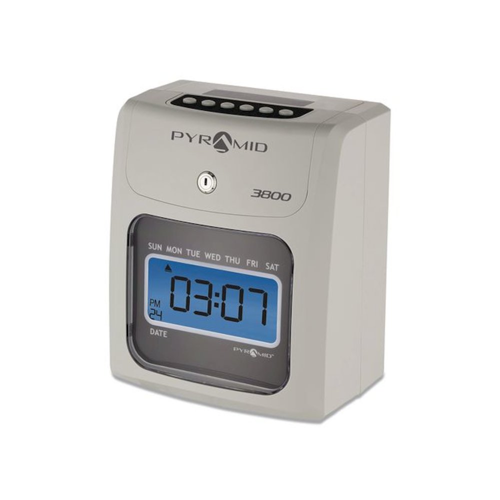 3800 Time Clock Bundle, LCD Display, Ivory/Charcoal. Picture 3