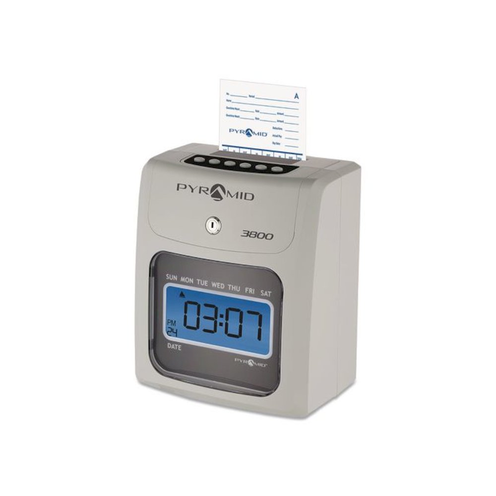 3800 Time Clock Bundle, LCD Display, Ivory/Charcoal. Picture 4
