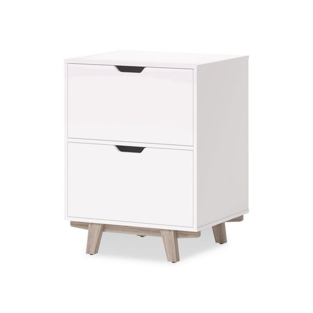 Whitney 2-Drawer Lateral File Cabinet, Letter/Legal Size File Drawers, 23.75" x 20" x 31.25", White. Picture 2