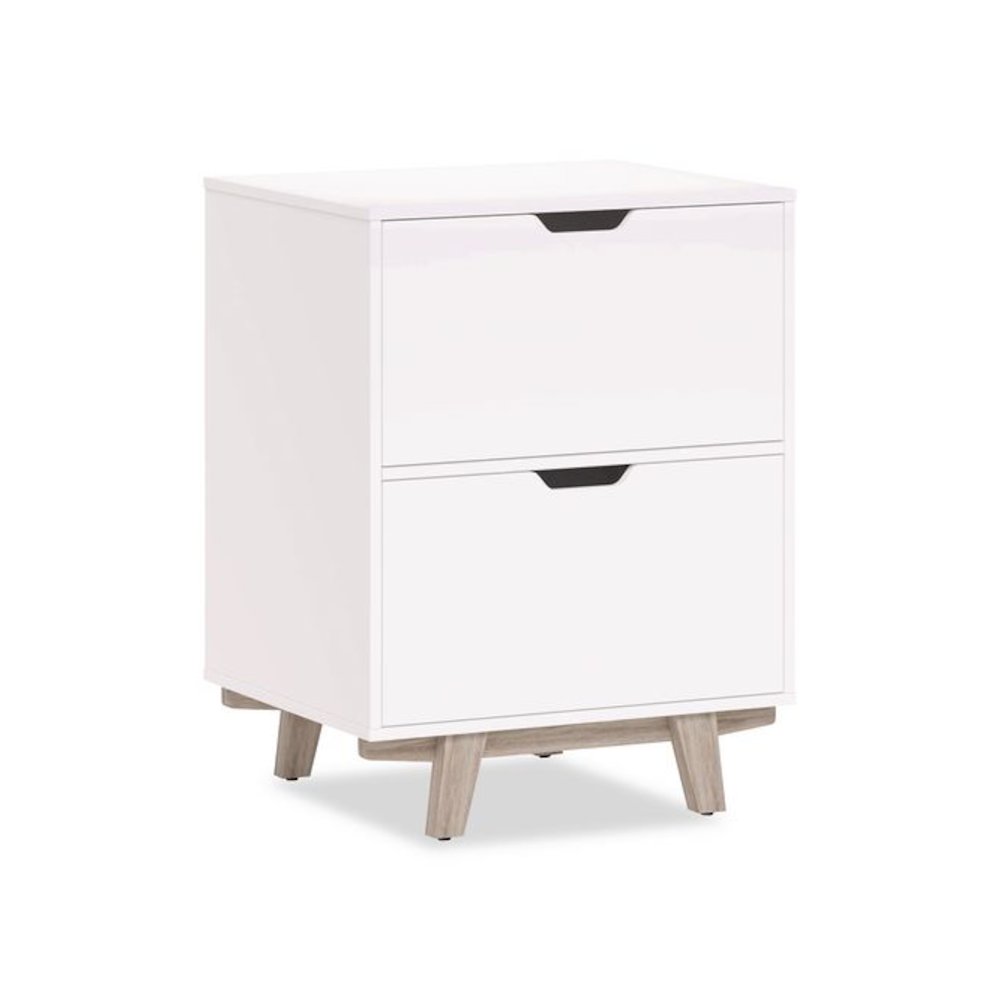 Whitney 2-Drawer Lateral File Cabinet, Letter/Legal Size File Drawers, 23.75" x 20" x 31.25", White. Picture 1