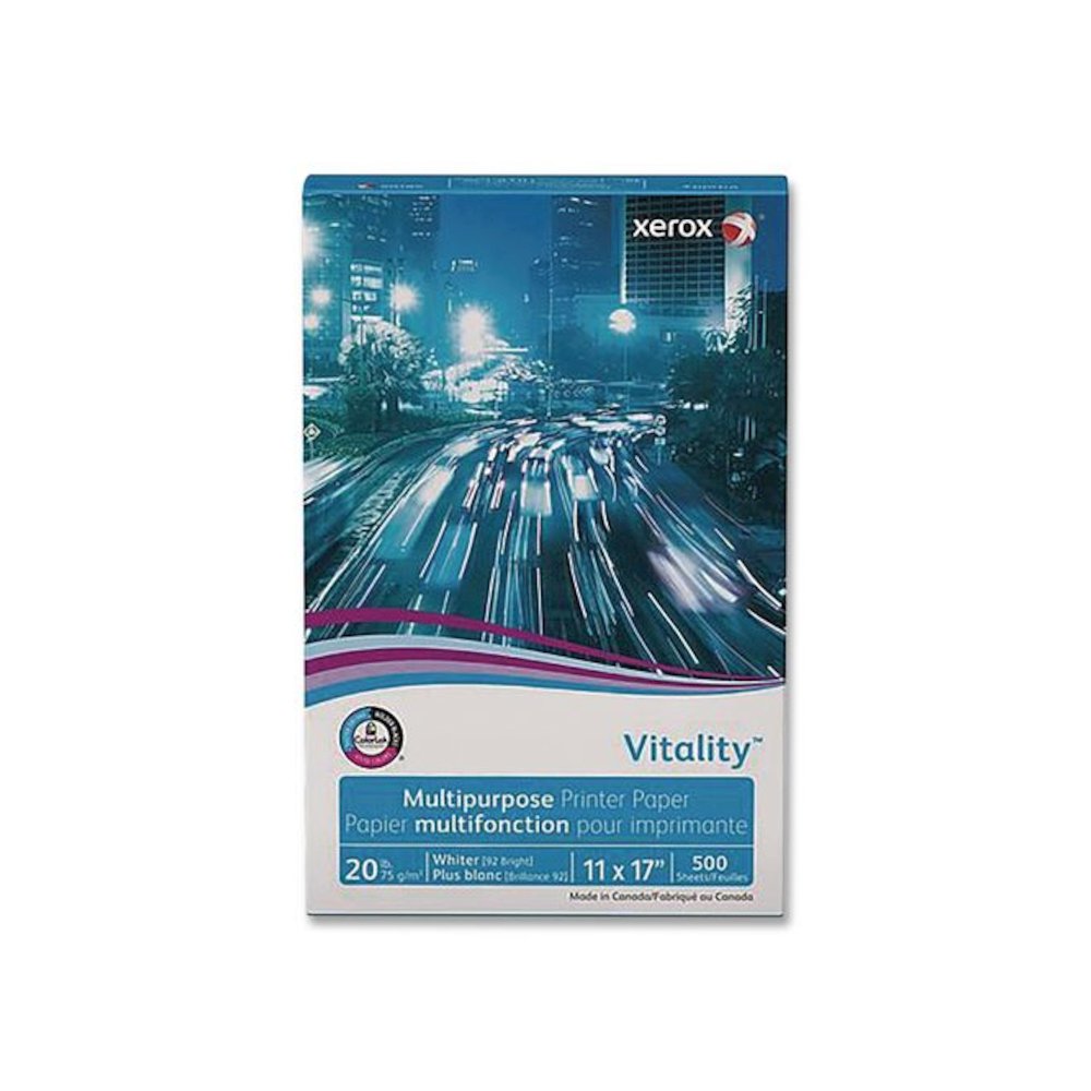 Vitality Multipurpose Printer Paper, 92 Bright, 20 lb Bond Weight, 11 x 17, White, 500 Sheets/Reams, 5 Reams/Carton. Picture 5