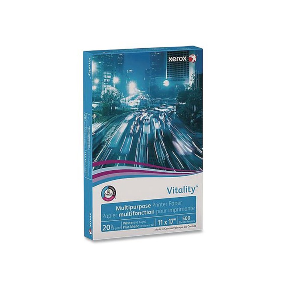 Vitality Multipurpose Printer Paper, 92 Bright, 20 lb Bond Weight, 11 x 17, White, 500 Sheets/Reams, 5 Reams/Carton. Picture 6