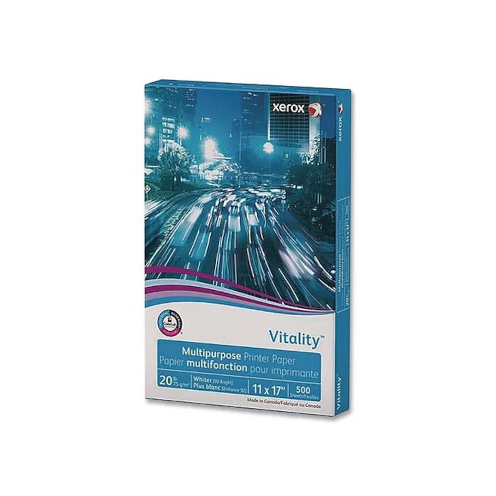 Vitality Multipurpose Printer Paper, 92 Bright, 20 lb Bond Weight, 11 x 17, White, 500 Sheets/Reams, 5 Reams/Carton. Picture 7