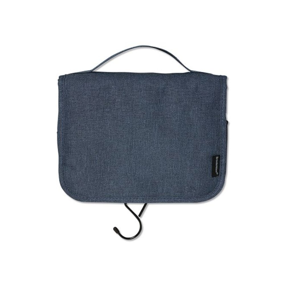 Fabric Toiletry Bag, 8.66 x 3.35 x 8.46, Blue. Picture 1