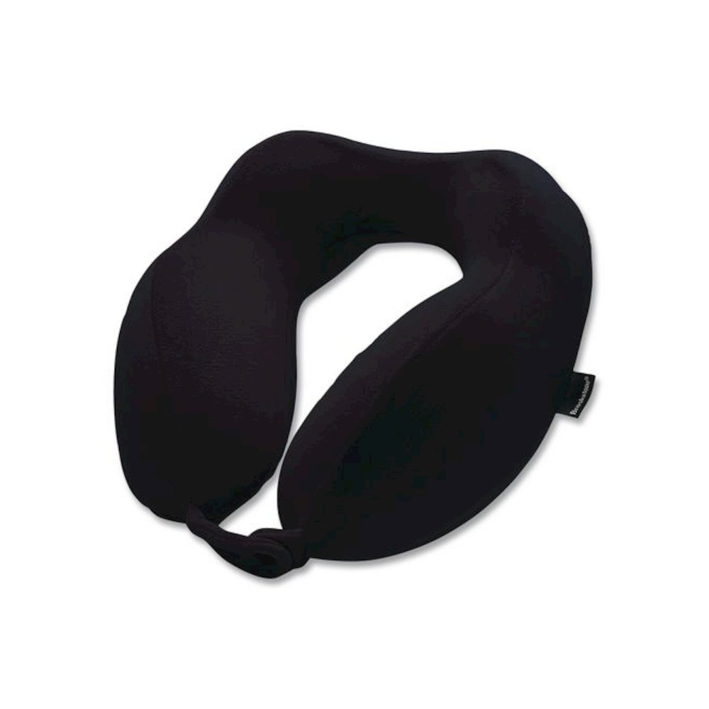 Memory Foam Fabric Travel Pillow, One Size Fits Most, 9.84 x 5.5 x 11, Black. Picture 2