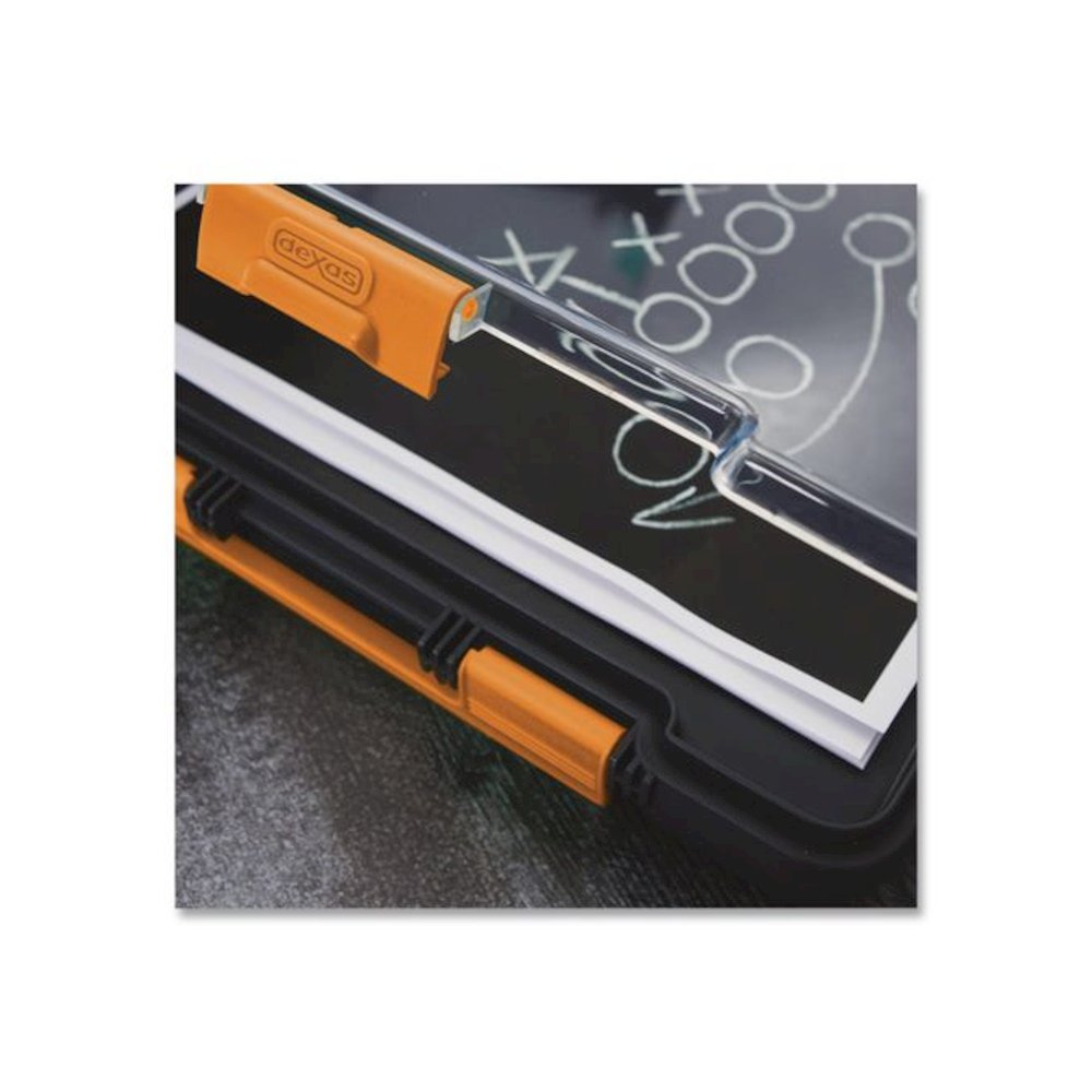 ClearView Clipcase Storage Clipboard, 0.35" Clip Capacity, Holds 8.87 x 12.25 Sheets, Gray/Orange. Picture 5