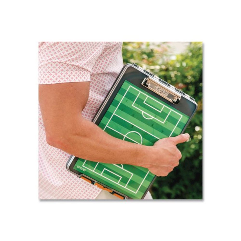ClearView Clipcase Storage Clipboard, 0.35" Clip Capacity, Holds 8.87 x 12.25 Sheets, Gray/Orange. Picture 6