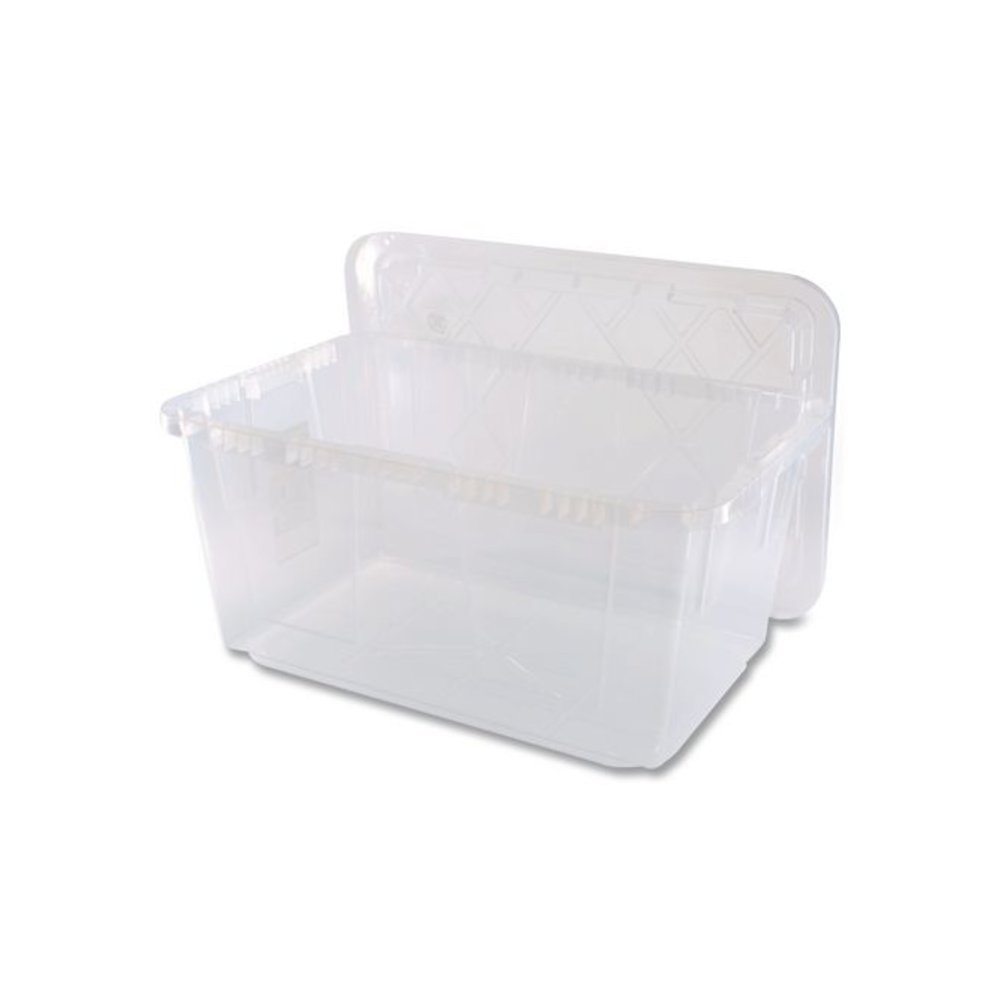 Storage Bin with Snap Lid, 20.5 x 30.5 x 14.7, Clear. Picture 4
