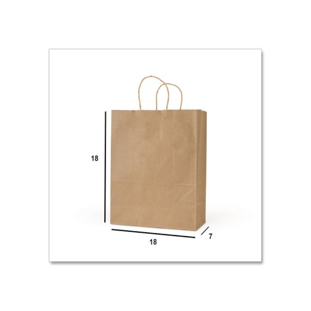 Get Reddi Paper Bags, Mega Size, 70# Basis Weight, Twisted Rope Handles, 18 x 7 x 18.75, Brown, 200/Carton. Picture 3