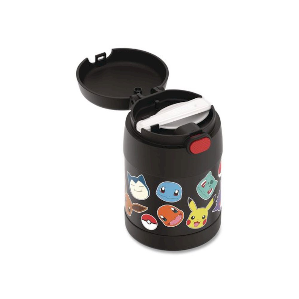 FUNtainer Pokemon Two-Compartment Food Jar, 10 oz, Black/Multicolor. Picture 2