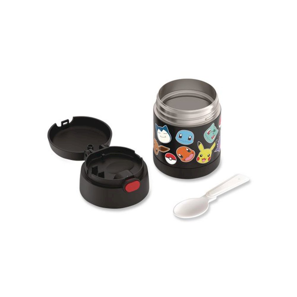 FUNtainer Pokemon Two-Compartment Food Jar, 10 oz, Black/Multicolor. Picture 3